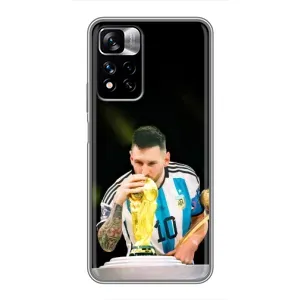 Чехлы для Xiaomi Redmi Note 11 Pro Plus (Leo чемпион) (AlphaPrint) (Кубок Месси)