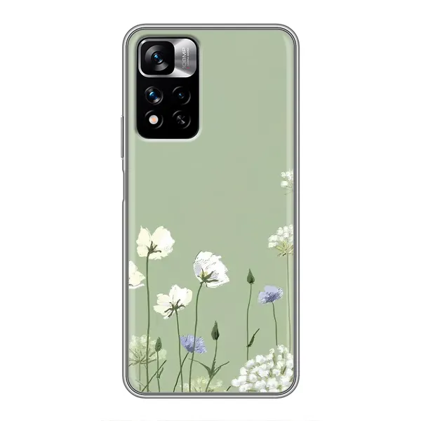 Чехол с принтом «Цветы на зеленом» для Xiaomi Redmi Note 11 Pro Plus Чехол с принтом «Цветы на зеленом» для Xiaomi Redmi Note 11 Pro Plus
