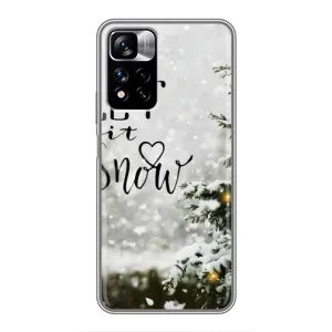 Новорічні, Святкові Чохли для Xiaomi Redmi Note 11 Pro Plus - 2024 год (Let it snow)