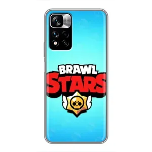 Чехлы Brawl Stars для Xiaomi Redmi Note 11 Pro Plus (AlphaPrint) (Лого Бравл Старс)
