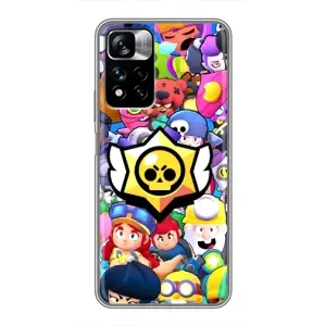 Чехол для Xiaomi Redmi Note 11 Pro Plus Бравл Старс (VPrint) (Лого Brawl Stars)