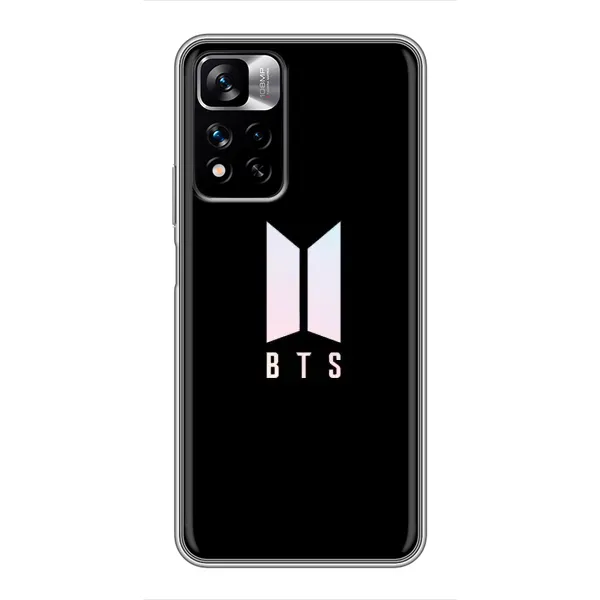 Чохол з принтом «Лого BTS» для Xiaomi Redmi Note 11 Pro Plus
