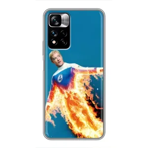 Чохол з принтом Фантастична четвірка для Xiaomi Redmi Note 11 Pro Plus (Людина-факел у вогні)