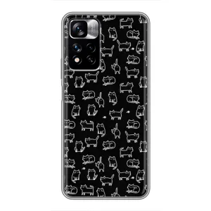Чохол з принтом для Xiaomi Redmi Note 11 Pro Plus (AlphaPrint) Модні коти (Маленькі котики)