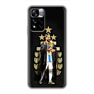 Чехлы для Xiaomi Redmi Note 11 Pro Plus (Leo чемпион) (AlphaPrint) (Месси Король)