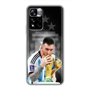 Чехлы для Xiaomi Redmi Note 11 Pro Plus (Leo чемпион) (AlphaPrint) (Месси Чемпион)