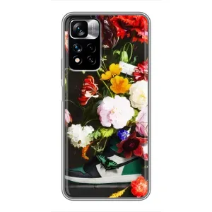 Бренднові Чохли для Xiaomi Redmi Note 11 Pro Plus - (PREMIUMPrint) (Nike цветы)