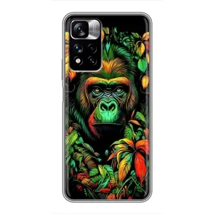 Чохол з Мавпами Xiaomi Redmi Note 11 Pro Plus - (AlphaPrint) (Мавпа в квітах)