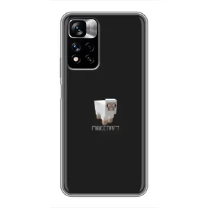 Чехол Майнкрафт на Xiaomi Redmi Note 11 Pro Plus (AlphaPrint) Minecraft (Овечка Майнкрафт)