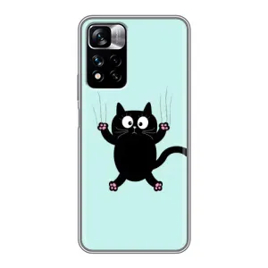 Чохол з принтом для Xiaomi Redmi Note 11 Pro Plus (AlphaPrint) Модні коти (Падаючий кіт)