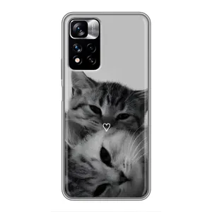 Чехол с рисунком кот на Xiaomi Redmi Note 11 Pro Plus (Пара котов)