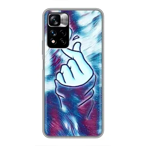 Чохол з принтом для Xiaomi Redmi Note 11 Pro Plus (AlphaPrint - Знак сердечка) (Радужне серце)