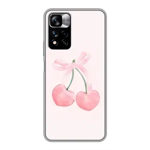 Чехол с розовым рисунком для Xiaomi Redmi Note 11 Pro Plus (Розовые вишни)