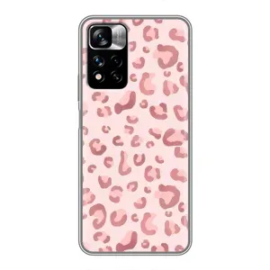 Чехол с розовым рисунком для Xiaomi Redmi Note 11 Pro Plus (Розовый леопард)