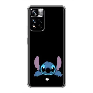 Чохол з принтом Стіч на Xiaomi Redmi Note 11 Pro Plus (Стіч на чорному)