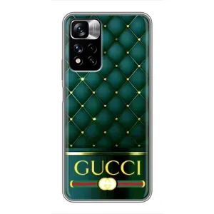 Чохли  GUCCI для Сяомі Редми Ноут 11 Про Плюс (AlphaPrint) (Текстура Гуччі)