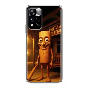 Чехол с мемом Тралалело тралала на Xiaomi Redmi Note 11 Pro Plus (Тунг тунг сахур)