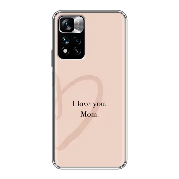 Чохол з принтом «Серце мамі» для Xiaomi Redmi Note 11 Pro Plus Чохол з принтом «Серце мамі» для Xiaomi Redmi Note 11 Pro Plus
