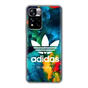 Чохли Адидас для Xiaomi Redmi Note 11 Pro Plus (AlphaPrint) (Яскравий Адідас)