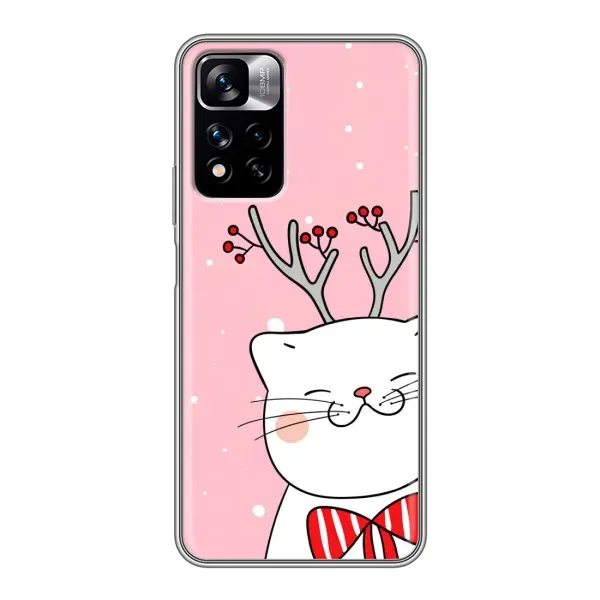 Чехол с принтом «Зимний кот» для Xiaomi Redmi Note 11 Pro Plus