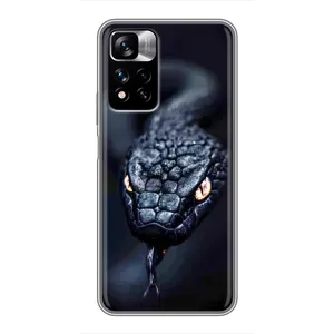 Чехол с картинкой «Хищники» для Xiaomi Redmi Note 11 Pro Plus (Черная змея)