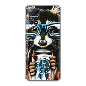Чохол з принтом для Xiaomi Redmi Note 11 Pro - (Прикольні) (AlphaPrint) (Єнот з банкою)