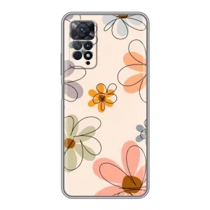 Чохол з квітковим принтом на Xiaomi Redmi Note 11 Pro (Кольорові квіти)