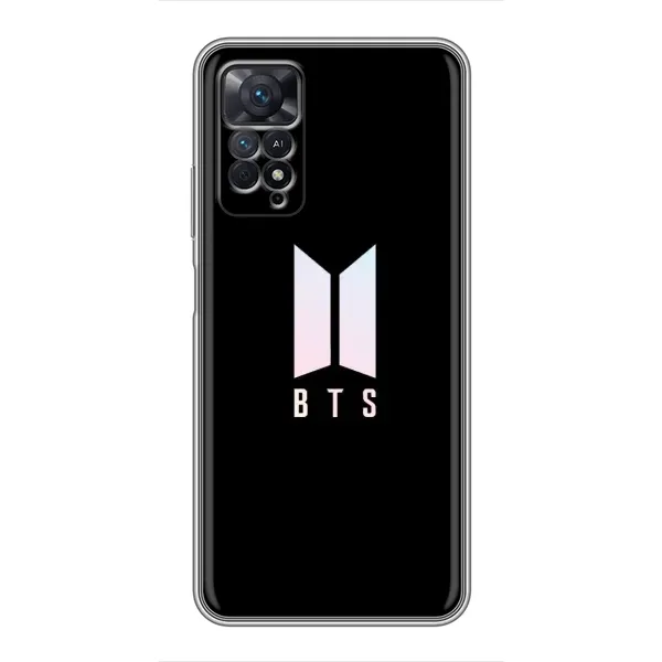 Чохол з принтом «Лого BTS» для Xiaomi Redmi Note 11 Pro Чохол з принтом «Лого BTS» для Xiaomi Redmi Note 11 Pro