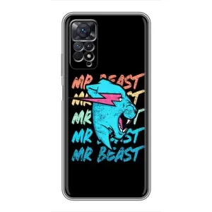 Чохли Містер Біст для Xiaomi Redmi Note 11 Pro (logo Mr beast)