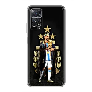 Чехлы для Xiaomi Redmi Note 11 Pro (Leo чемпион) (AlphaPrint) (Месси Король)
