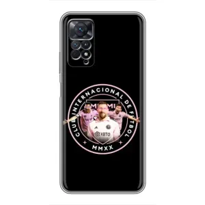 Чохли для Xiaomi Redmi Note 11 Pro - Лео Мессі Маямі (Мессі в лого)