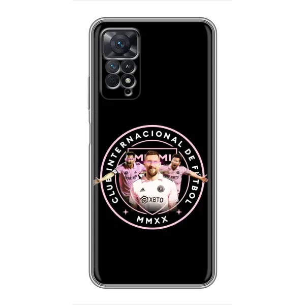 Чохол з принтом «Мессі в лого» для Xiaomi Redmi Note 11 Pro Чохол з принтом «Мессі в лого» для Xiaomi Redmi Note 11 Pro