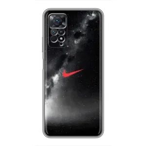 Чехол для Xiaomi Redmi Note 11 Pro - с принтом Найк (AlphaPrint) (Найк красный)