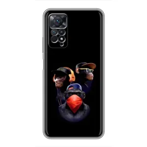 Чохол з Мавпами Xiaomi Redmi Note 11 Pro - (AlphaPrint) (Три мавпи)