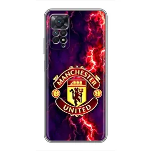 Чохол Манчестер Юнайтед для Xiaomi Redmi Note 11 Pro (AlphaPrint) (вогняний Манчестер)