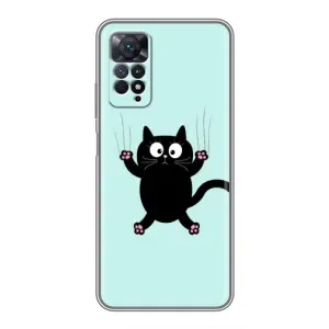 Чохол з принтом для Xiaomi Redmi Note 11 Pro (AlphaPrint) Модні коти (Падаючий кіт)