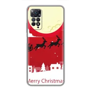 Різдвяні Чохли для Xiaomi Redmi Note 11 Pro (VPrint) (Санта з оленями)