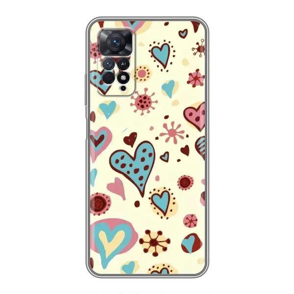 Чехол с принтом «Сердечки» для Xiaomi Redmi Note 11 Pro Чехол с принтом «Сердечки» для Xiaomi Redmi Note 11 Pro