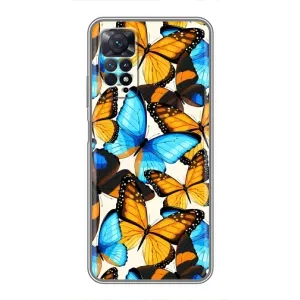 Чохол з принтом для Xiaomi Redmi Note 11 Pro - (Прикольні) (AlphaPrint) (Яскраві метелики)