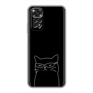 Чехол с рисунком кот на Xiaomi Redmi Note 11 / 11s (Равнодушный кот)
