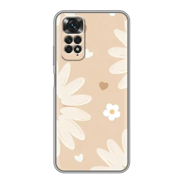 Чехол с принтом «Бежевые цветы» для Xiaomi Redmi Note 11 / 11s Чехол с принтом «Бежевые цветы» для Xiaomi Redmi Note 11 / 11s