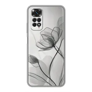 Чохол з квітковим принтом на Xiaomi Redmi Note 11 / 11s (Чорні квіти)