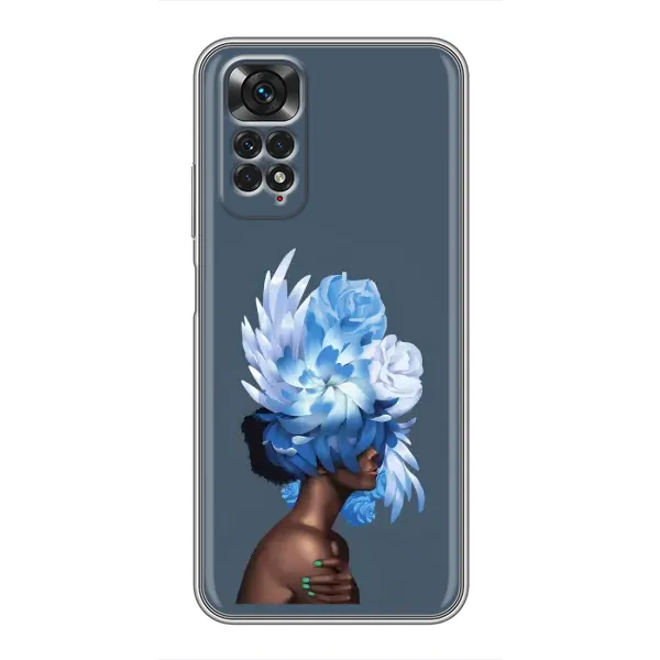 Чохол з принтом «Квіти на голові» для Xiaomi Redmi Note 11 / 11s