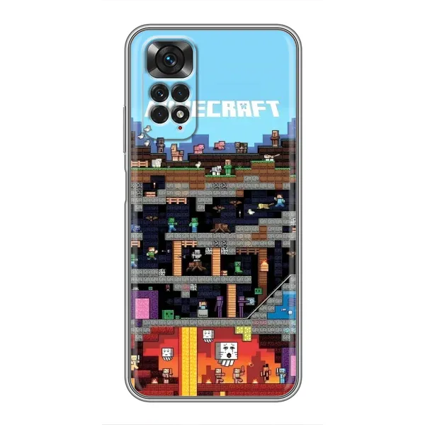 Чехол с принтом «фон Minecraft» для Xiaomi Redmi Note 11 / 11s