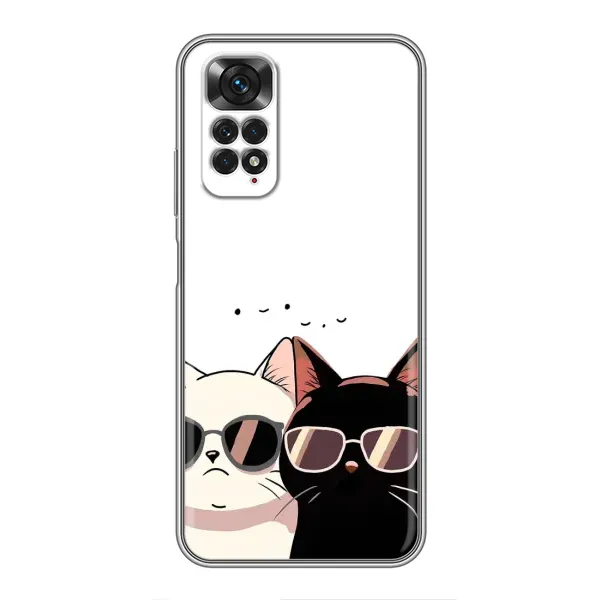 Чехол с принтом «Коты в очках» для Xiaomi Redmi Note 11 / 11s Чехол с принтом «Коты в очках» для Xiaomi Redmi Note 11 / 11s