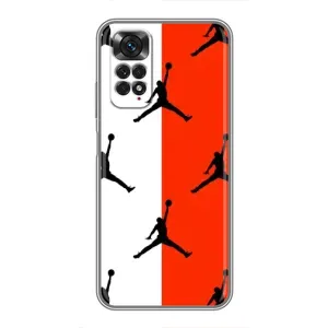 Чехлы для Xiaomi Redmi Note 11 / 11s - с картинкой JORDAN (AlphaPrint) (Лого Джордан)