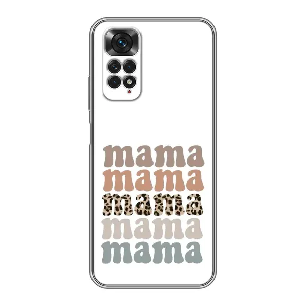 Чохол з принтом «Текстовий колаж мама» для Xiaomi Redmi Note 11 / 11s
