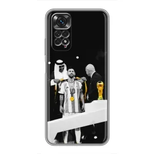 Чехлы для Xiaomi Redmi Note 11 / 11s (Leo чемпион) (AlphaPrint) (Месси в накидке)