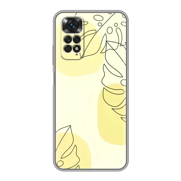 Чехол с принтом «Желтая монстера арт» для Xiaomi Redmi Note 11 / 11s Чехол с принтом «Желтая монстера арт» для Xiaomi Redmi Note 11 / 11s