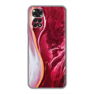 Чохол для Xiaomi Redmi Note 11 / 11s - з принтом (Дизайнерські) (AlphaPrint) (Мрамор червоний)